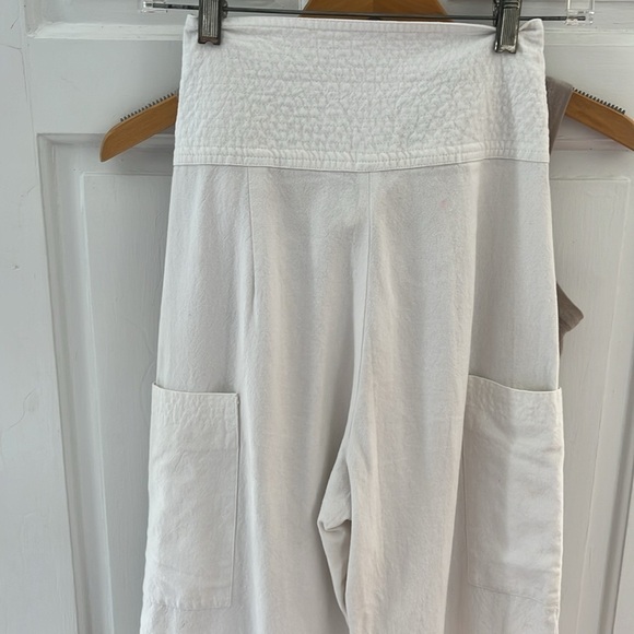 Free People one white viola pants front tie - Picture 4 of 7